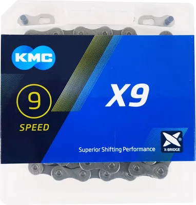 Produktbild von KMC X9 Kette 9fach für 27 Gang Schaltungen 1/2 x 11/128 9 Speed Chain