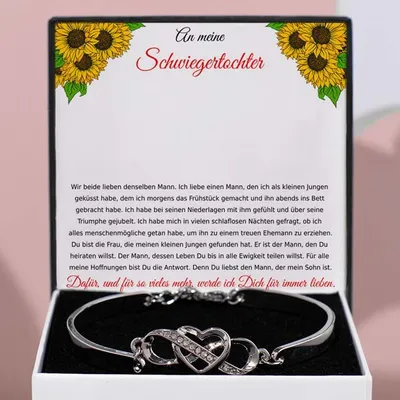 Produktbild von An meine Schwiegertochter - Behalte mich immer in deinem Herzen Armband Damenschmuck - EVELYN_HEARTBRACELET