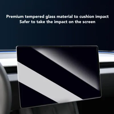 Immagine prodotto di 2 schermi per auto in vetro temperato, 15 pollici, 8 pollici, display principale posteriore, ricambio per Tesla Model 3 Highland 2024 HD