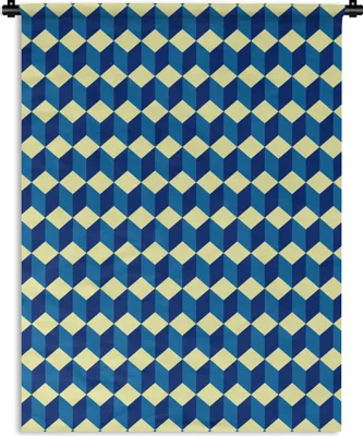 Produktbild von MuchoWow® Wandteppich Wandbehang Würfel - Muster 150x200 cm Tapisserie Dekoration Wandtuch - Wandaufhängung - Moderner