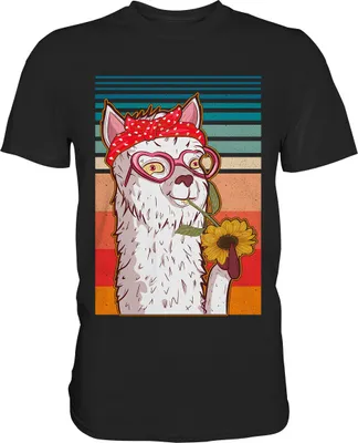 Produktbild von Lama Sonnenblumen T-Shirt Gärtner Geschenk – Black / L