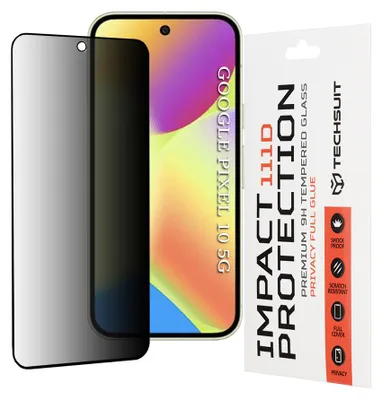 Zdjęcie produktu dla Techsuit 111D Privacy Glue szkło prywatyzujące do Google Pixel 10 - czarne