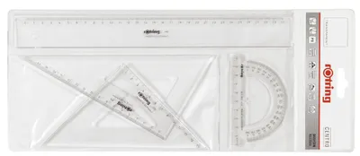 Produktbild von Rotring Centro Geometry Set 4, Kunststoff, Transparent