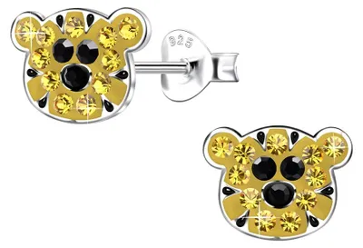 Produktbild von Kinder Ohrstecker „Tiger“: Ohrringe Silber 925