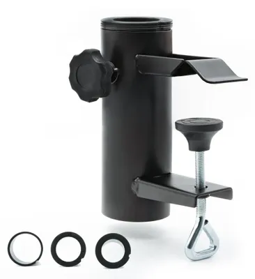 Produktbild von osoltus Sonnenschirmhalter Balkongeländer Klemmsystem Schraube Schwarz, KI-generiertes Bild