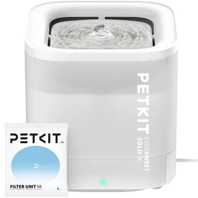 Productafbeelding van Drinkfontein kat - Kattenfontein - 1,85 L - Draadloze pomp - Ledlicht