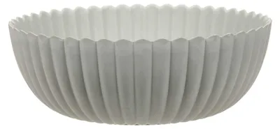 Produktbild von Pflanzgefäß Ø 25xH9cm rund Kunststoff grau gewischt Pflanzschale Blumentopf Deko