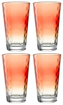 Produktbild von LEONARDO Optic, Sommergetränk-Glas, 540 ml, Glas, Orange, 90 mm, 160 mm