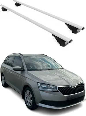 Produktbild von Dachträger Grundtäger für Skoda Fabia mk3 Kombi 2014-2021 75kg Metall Silber 2x