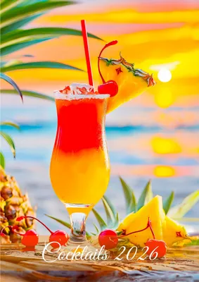 Image de raxxa Calendrier mensuel premium Cocktails 2026 DIN-A4 portrait
