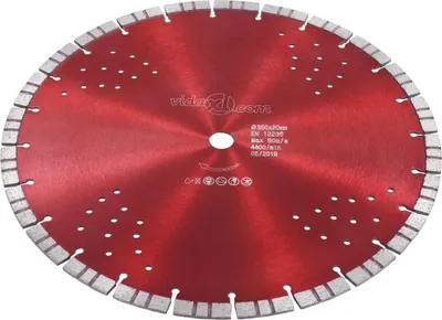 Produktbild von vidaXL Diamant-Trennscheibe mit Turbo und Löchern Stahl 350 mm