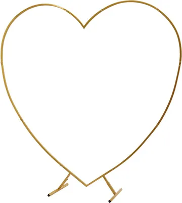 Immagine prodotto di Arco nuziale - Supporto a forma di cuore - Telaio in metallo con tubi quadrati - 2,01 x 2,09 m - Per cerimonie e photo booth - Oro