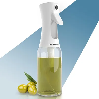 Immagine prodotto di PORTENTUM Spruzzatore per olio 300 ml. Spruzzatore per olio da cucina Spruzzatore per olio d'oliva Spruzzatore per olio da insalata Dosatore per olio da cucina e spruzzatore per aceto. Gadget da cucina Airfryer per olio e limone, vetro
