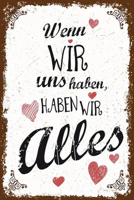 Produktbild von vianmo Holzschild 18x12 cm Wenn wir uns haben, haben alles