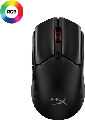 Obrázok produktu pre HyperX Pulsefire Haste 2 Mini – bezdrôtová herná myš (čierna), Všestranný, Optický, RF Wireless + Bluetooth + USB Type-A, 26000 DPI, Čierna