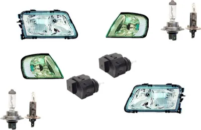 Produktbild von Scheinwerfer passend für Audi A3 8L 96-00 + H7 H1 Set Links Rechts + LWR Blinker 8L0941029 3B0941295B 1U0941295 4B0941295 4B0941295A 8L0941030 Johns