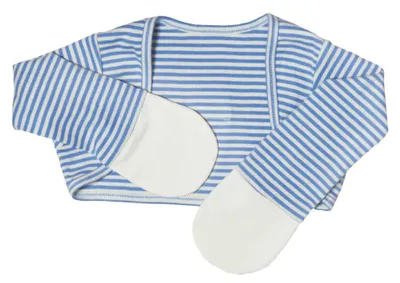 Productafbeelding van Edenswear handschoenen voor baby's met eczeem, gemaakt van zink (blauw, 9 maanden)