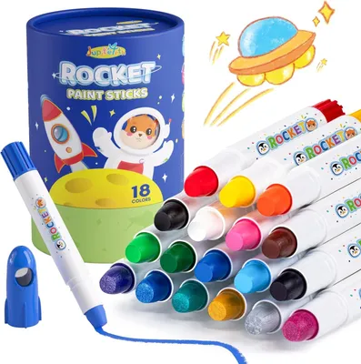 Obrázek produktu pro Fixovací fixy, 18 barev, omyvatelné, rychle schnoucí, vhodné pro děti a umělecké projekty