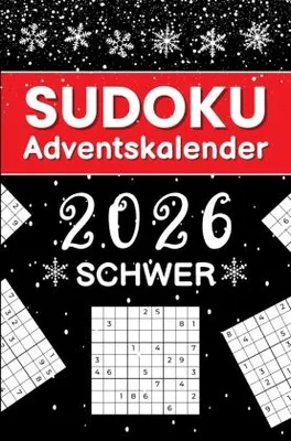 Produktbild von Sudoku Adventskalender 2026 Schwer: 144 herausfordernde Sudokus von Schwer bis Extrem