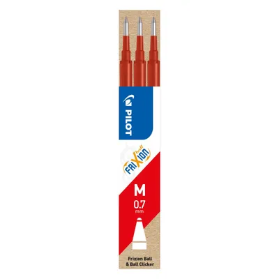 Immagine prodotto di Pilot BLS-FR7-R-S3 ricarica roller FriXion BLS-FR7 - 0,4 mm, rosso, confezione da 3