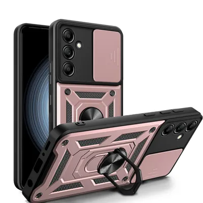 Produktbild von Outdoor Panzer Hülle für Samsung Galaxy A25 mit Kameraschutz Ringhalter Bumper  Rosegold