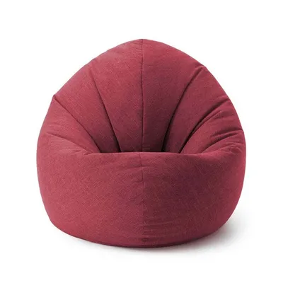 Image de Lumaland Interior Line beanbag - Coussin de siège rond - Intérieur - 300l remplissage - 120 x 80 x 75 cm - Rouge