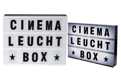Produktbild von LED Cinema Leuchtbox mit Buchstaben & Symbolen Reklametafel