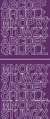 Produktbild von Selbstklebende Buchstabenaufkleber, 3,5 cm, lila, matt