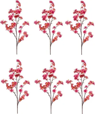 Produktbild von 6er Set künstliche Kirschblütenzweige Magnolie pink H. 120cm Emerald Kunstblumen