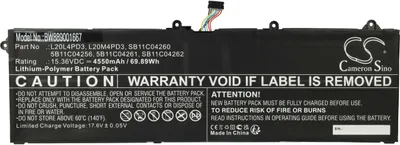 Produktbild von vhbw Akku kompatibel mit Lenovo ThinkBook 16p G2 ACH 20YM0056GJ, ACH 20YM004MCK Notebook (4550 mAh, 15,36 V, Li-Polymer)