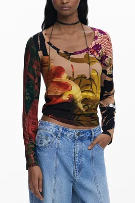 Produktbild von Desigual Damen Langarm-T-Shirt, Braun