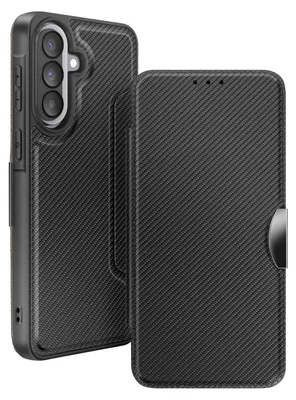 Obrázok produktu pre Avizar, karbónové puzdro pre Galaxy A57 s priehradkou na karty, čierne