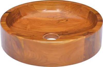 Zdjęcie produktu dla Umywalka z drewna tekowego, Φ40x10 cm