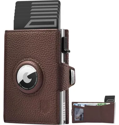 Productafbeelding van Herengeldportemonnee met muntvak, RFID-bescherming, Pebble-leer, zwart/bruin
