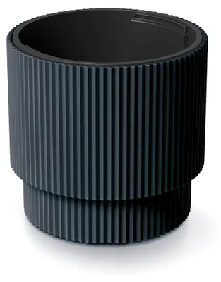 Produktbild von Blumentopf mit Einsatz, Blumenkübel aus Kunststoff, Pflanzkübel Groß (Anthrazit, ø 30 cm)