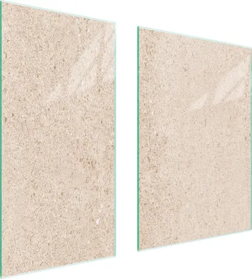 Produktbild von Herdabdeckplatten 2 teilig 75x52 Glaskeramikkochfeld Abdeckung Glas Schneidebrett Schiefer Beige
