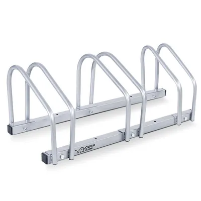 Produktbild von Fahrradständer Boden für 3 Fahrräder mit Reifenbreiten bis 65 mm Eisen Fahrradhalter 71 x 32 x 26 cm