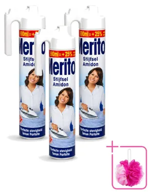 Zdjęcie produktu dla 3 sztuki sprayu do prasowania Merito - 500 ml - zestaw ekonomiczny