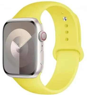 Zdjęcie produktu dla Silikonowy pasek do Apple Watch 38/40/41mm rozmiar M-L, żółty