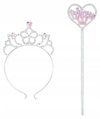 Produktbild von PartyPal Prinzessinnen Diadem und Zauberstab Kostüm Set