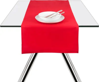 Image de Excelsa Chemin de table Panama Color coton 140xH0,1x45 cm rouge