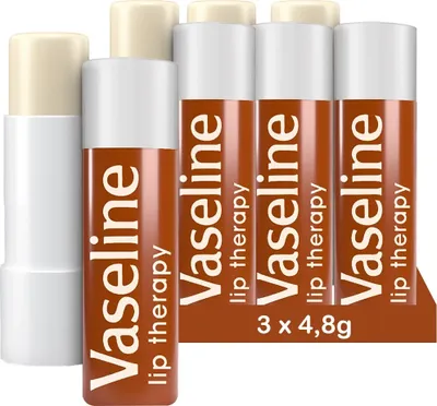 Produktbild von Vaseline Lip Therapy Cocoa Butter | Getönter Lippenbalsam, Lippenstift mit Kakao und Sheabutter (Cocoa 3 x 4_8g)