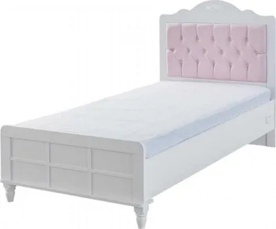Productafbeelding van Kinderbed, bed voor kinderen, kinderkamer, meubels voor de kinderkamer, roze, hout, Chesterfield-stijl