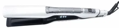Produktbild von INF Dampf-Haarglätter (US-Stecker) – 2-in-1 Dampfpflege & Glättung mit Wassertank, PTC-Schnellheizung, nass und trocken, einstellbare Temperaturanzeige Weiß