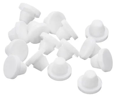 Silikon-Gummistopfen 8-8,5 mm, rund, weiß, 16 Stück