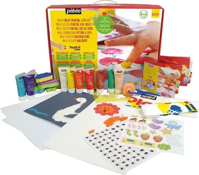 Produktbild von Gouache-Kreativwerkstatt-Set - Grundfarben - 10 x 20 ml.