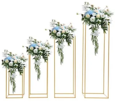 Produktbild von Famanu Blumenständer Set von 4 - Vasen und Displays für Hochzeiten und Festdekorationen