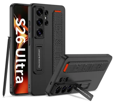 Obrázek produktu pro Pouzdro na mobil s poutkem pro Samsung Galaxy S26 Ultra, plast a silikon, černé