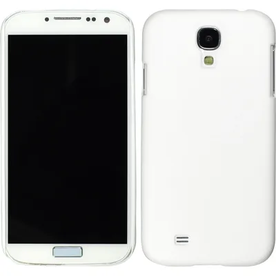 Produktbild von PhoneNatic Case kompatibel mit Samsung Galaxy S4 - Hülle weiß gummiert Hard-case + 2 Schutzfolien