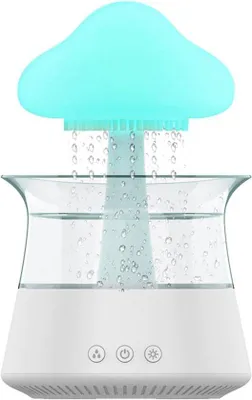 Obrázok produktu pre Zvlhčovač vzduchu s funkciou „Regenwolken“ a aromaterapiou pre éterické oleje a mikrozvlhčovač vzduchu pre domáce použitie – biely